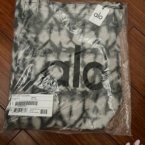 alo yoga shopper tote - grey tiedye NWT